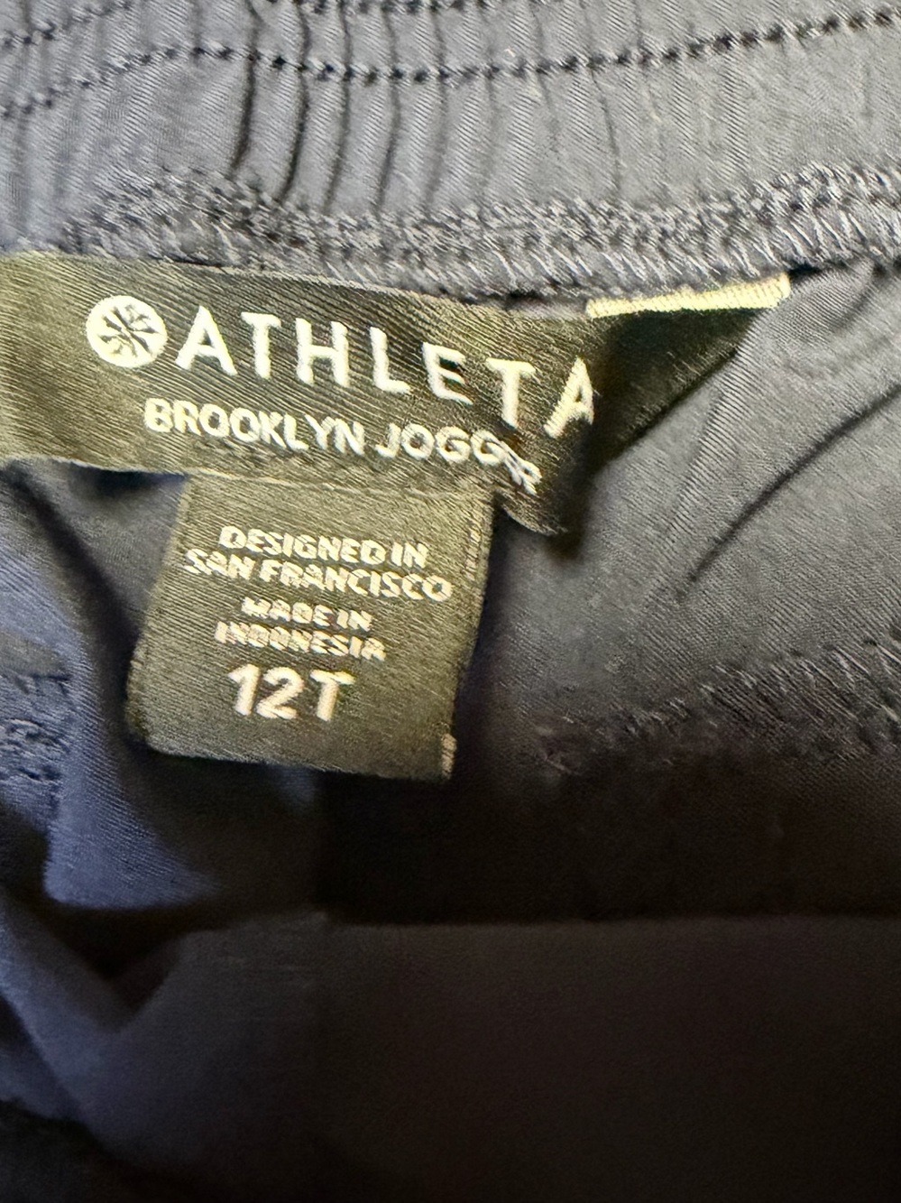 Athleta Brooklyn Jogger Navy Blue Stretch Womens 12 TALL Lightweight - Picture 3 of 10